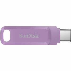 SanDisk Ultra Dual Drive Go 64 GB USB 3.1 (Gen 1) Type A, USB 3.1 (Gen 1) Type C Flash Drive - Lavender - 150 MB/s Read Sp