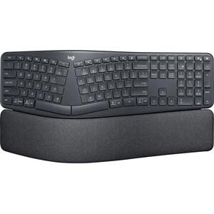 Logitech ERGO K860 Keyboard - Wireless Connectivity - Czech - QWERTY Layout - Black - Bluetooth/RF - 10 m - 2.40 GHz - Win