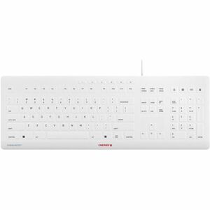 CHERRY STREAM PROTECT Keyboard - Cherry Stream Wired Keyboard With High Quality Protective Silicone Membrane, White