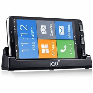 IQU SMARTEasy Q50 16 GB Smartphone - 5.5" - 2 GB RAM - Android 12 (Go Edition) - 4G - Black - Bar - Unlocked SIM-free