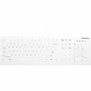 Active Key AK-C8112 Keyboard - Cable Connectivity - USB Type A Interface - White - Membrane/Scissor Keyswitch