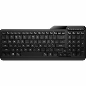 HP 475 Keyboard - Wireless Connectivity - USB Type A Interface - Jet Black - Plunger Keyswitch - Bluetooth/RF - 5.3 - 10 m