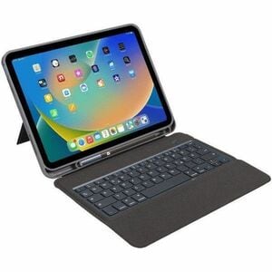 DEQSTER Slim Robust Tastatur/Cover für 27,7 cm (10,9 Zoll) Apple iPad (7. Generation), iPad (8. Generation), iPad (9. Gene