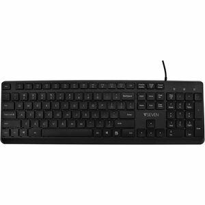 Tastiera V7 KU350USCavo Connettività - USB Interfaccia - Inglese (US) - Nero - Multimedia Tasto(i) di scelta rapida - Mac 