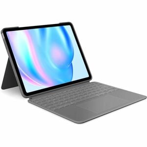Logitech Combo Touch Keyboard/Cover Case for 33 cm (13") Apple iPad Air 13 (2024) Tablet - Oxford Gray - Scuff Resistant, 