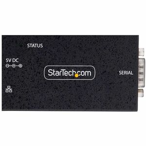 StarTech.com 1-Port Serial to Ethernet Adapter, 802.3af PoE Powered Serial Device Server, Wall/DIN Rail Mount, LAN To DB9 
