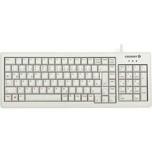 CHERRY G84-5200 Teclado - Cabo Conectividade - USB, PS/2 Interface - Suíça - Cinza claro - ML Interruptor de chave - 104 K