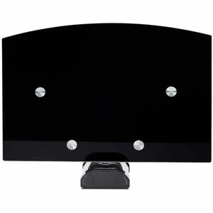 StarTech.com Floating Wall-Mounted AV Shelf, Adjustable Height Shelf For Under TV A/V Equipment, Black Tempered Glass Shel