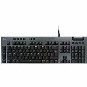 Logitech G G915 X Gaming Keyboard - Cable Connectivity - USB Interface - RGB LED - English (US) - QWERTY Layout - Black - 