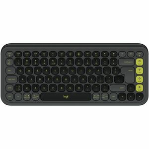 Logitech POP Icon Keys Keyboard - Wireless Connectivity - English (US) - QWERTY Layout - Graphite - Bluetooth - Easy-Switc