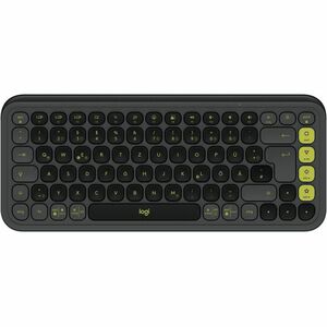 Logitech POP Icon Keys Keyboard - Wireless Connectivity - German - QWERTZ Layout - Graphite - Bluetooth - Easy-Switch, On/