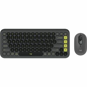 Logitech POP Icon Combo Keyboard & Mouse - Wireless Bluetooth Keyboard - English - Graphite - Wireless Bluetooth Mouse - O