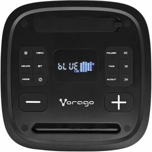 VORAGO KSP-580 SPEAKER 2x6.5" + 2x2.5" TWEEETER 40W RMS 3600mAh CIRCLE LED TWS MICROPHONE USB / TF / AUX / BT