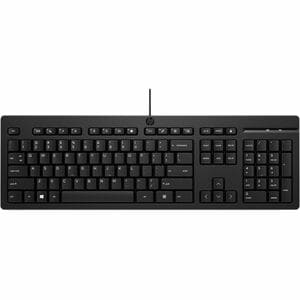 Tastiera HP 125Cavo Connettività - USB Tipo A Interfaccia - Nero - Stantuffo Keyswitch - CoPilot Tasto(i) di scelta rapida