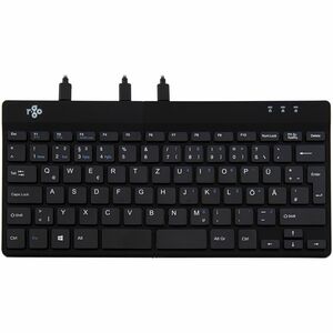 R-Go Split Break Tastatur - Kabel Konnektivität - USB-Typ C Schnittstelle - Deutsch - QWERTZ Layout - Schwarz - Schere Key