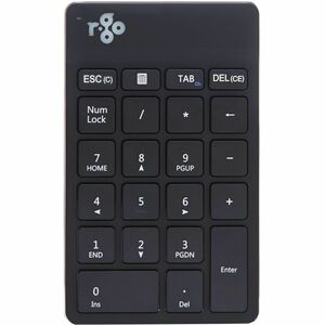 R-Go Keypad - Kabellos Konnektivität - USB-Typ C Schnittstelle - Schwarz - Schere Keyswitch - Bluetooth - 5 - 10 m - 2,40 