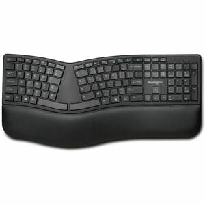 Kensington Pro Fit Ergo Keyboard - Wireless Connectivity - USB Type A Interface - English (UK) - Black - Bluetooth/RF - 4.