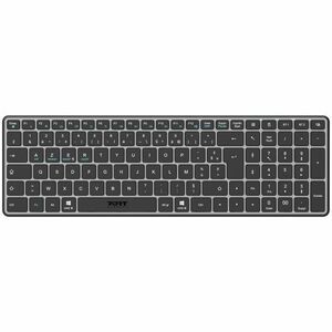 Port Connect Keyboard - Wireless Connectivity - USB Type C Interface - French - AZERTY Layout - Black - Scissors Keyswitch