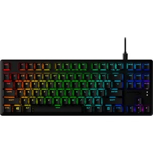HyperX Alloy Origins Core PBT Gaming Keyboard - Full-size - Cable Connectivity - USB Type C Interface - RGB LED - English 