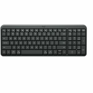 Logitech K251 坚固耐用 键盘 - 袖珍的 - 无线 连接 - 俄罗斯文 - QWERTY 布局 - 灰 - 薄膜 按键开关 - 蓝牙 - 10 m - Windows 10, Windows 11, Mac OS X 12.0 M