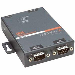 Lantronix 2 Port Serial (RS232/ RS422/ RS485) to IP Ethernet Device Server - US Domestic 110 VAC - Convert from RS-232; RS