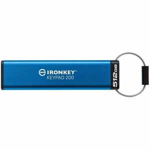 IronKey Keypad 200 512 GB USB 3.2 (Gen 1) Type A Unidade Flash - AES de 256 bits - 280 MB/s Velocidade de leitura - 200 MB