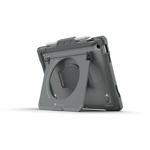 Shield Extreme-X2-H con correa de mano giratoria para iPad 10 de 10,9" (2022) (bisel negro-funda gris)