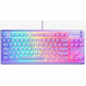 SteelSeries Apex 3 TKL Lavender - US - Cable Connectivity - USB Interface - RGB LED - Volume Roller, Adjustable Brightness