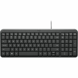 Logitech K106 键盘 - 袖珍的 - 电缆 连接 - A 型 USB 接口 - 英文（美国） - QWERTY 布局 - 黑色 - 99 Key(s) - Windows 10, Windows 11, Mac OS X 11.0 