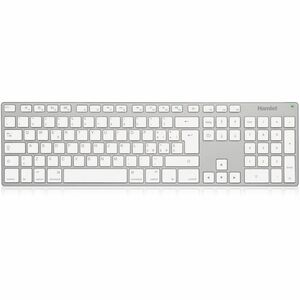 Hamlet Tastiera USB Multimediale per Mac, Doppia connessione USB-A + USB-C. Design in alluminio con tasti a basso profilo.