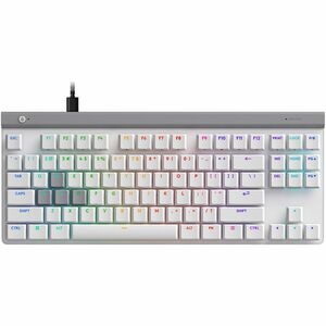 Logitech G G515 RAPID TKL 游戏键盘 - 无数字小键盘 - 电缆 连接 - A 型 USB 接口 - RGB LED - 英文（美国） - QWERTY 布局 - 白 - 磁力 按键开关 - Windows 10, Wi