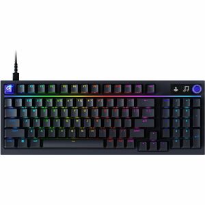 Logitech G G316 X 8K 游戏键盘 - 袖珍的 - 电缆 连接 - USB 3.0 A 型 接口 - RGB LED - 黑 - 线性机械 按键开关 - 98 Key(s) - Windows 10, Mac OS X 12.0