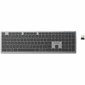Kensington KB535 EQ Rechargeable Multi-Device Keyboard - Wireless Connectivity - Bluetooth/RF - Full-size - 5.4 - 32.81 ft