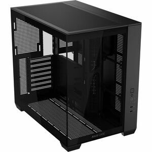 ASUS A32 Black ATX dual-chamber case with panoramic design supporting up to 420mm graphics cards in length 360mm radiators