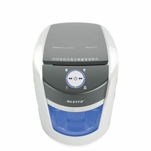 Leitz IQ OptiMax 350 Paper Shredder - Continuous Shredder - Micro Cut - 8 Per Pass - for shredding Paper - P-5 - 223 mm Th