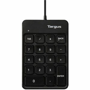 Targus AKP13GL Keypad - Cable Connectivity - USB Type C, USB Type A Interface - Black - Windows, macOS, ChromeOS - PC, Mac