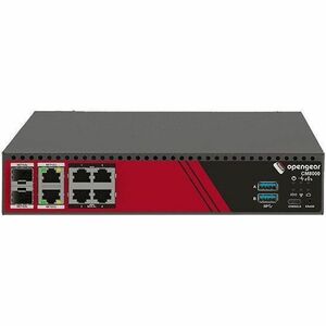 Model CM8004, 4x RS232 X2 pinout ports, 2x 1GbE/SFP combo, 2x USB 3.0, ARM 1.6GHz 4-core 4GB mem 32GB flash, TPM 2.0, Dock