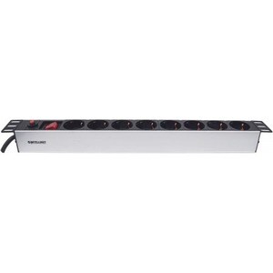 19" 1U PDU 8-way EU, With On/Off Switch and Overload Protection, Power Distribution Unit, EU CEE 7/3 Outlets, 3m power cor