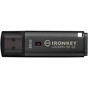 IronKey Locker+ 50 G2 32 GB USB 3.0, USB 3.1 Flash Drive - 256-bit AES-XTS, 256-bit AES - TAA Compliant - 145 MB/s Read Sp