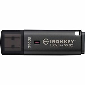 IronKey Locker+ 50 G2 256 GB USB 3.0, USB 3.1 Flash Drive - 256-bit AES-XTS, 256-bit AES - TAA Compliant - 145 MB/s Read S