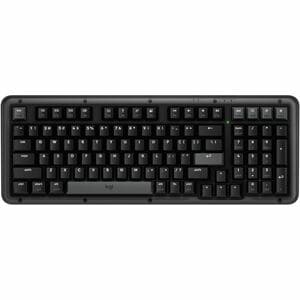Logitech K98S Plus 键盘 - 袖珍的 - 有线/无线 连接 - A 型 USB 接口 - 英文（美国） - QWERTY 布局 - 午夜黑 - 机械 按键开关 - Bluetooth/RF - 10 m - 2.40 GHz 
