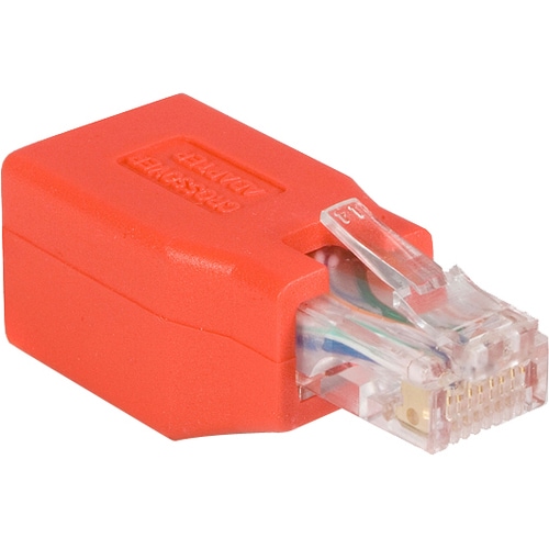 StarTech.com Crossover adapter - RJ-45 (M) - RJ-45 (F) - Gigabit - ( CAT 6 ) - red - 1 x RJ-45 Network Male - 1 x RJ-45 Ne