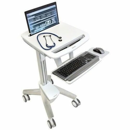 Ergotron StyleView Medical Trolley - 8.16 kg Capacity - 4 Casters - Aluminium - 46.48 cm (18.30") Width x 128.27 cm (50.50