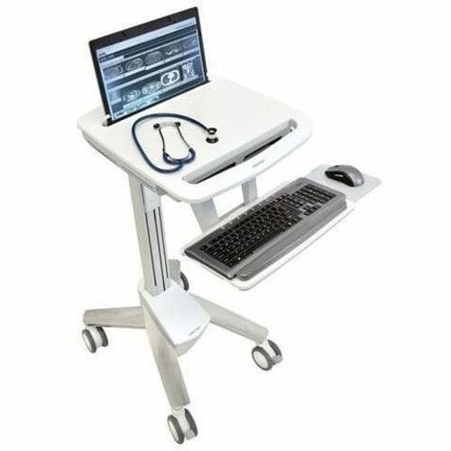 Ergotron StyleView SV 40 medizinischer Laptop Visitenwagen - 8,16 kg Kapazität - 4 Rollen - Aluminium, Plastik, Verzinkter