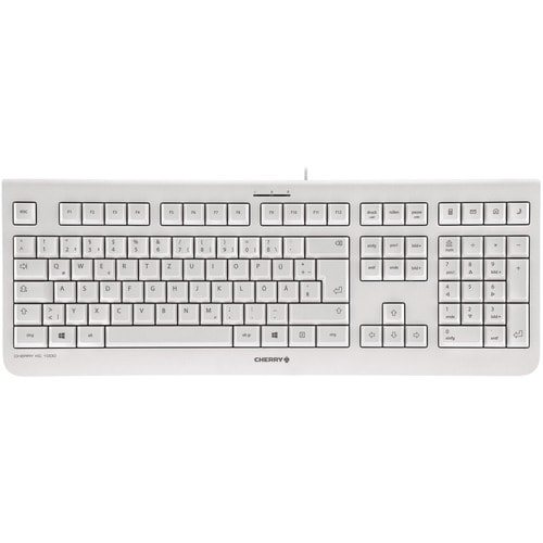 Clavier CHERRY KC 1000 - Câble Connectivité - USB Interface - Français - Gris clair - LPK Pavé Numérique - 105 Touche(s) -