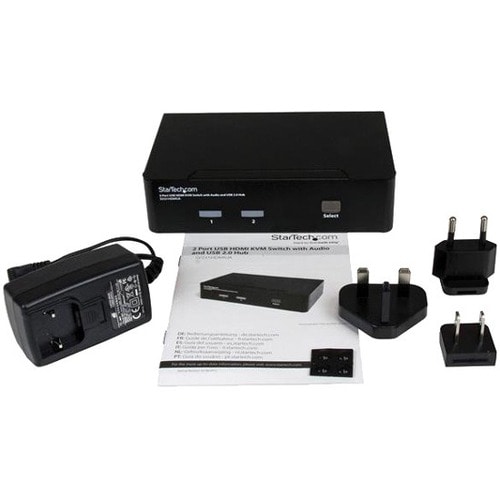 StarTech.com KVM-Switchbox - TAA-konform - 2 Computer - 1 Lokaler Benutzer(n) - WUXGA - 1920 x 1200 - 3 - Desktop