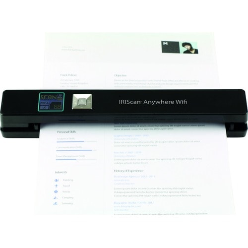 I.R.I.S. IRIScan Anywhere 5 Wifi Sheetfed Scanner - 1200 dpi Optical - 12 ppm (Mono) - 12 ppm (Color) - PC Free Scanning -
