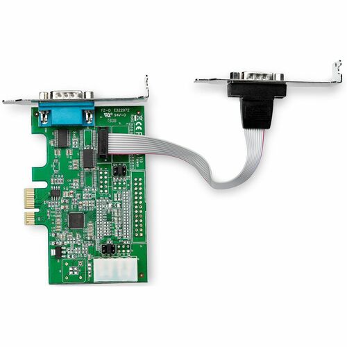 StarTech.com Tarjeta Adaptadora Serial PCI Express RS232 de 2 Puertos - Tarjeta Serial PCIe RS232 DB9 UART 16950 - Perfil 