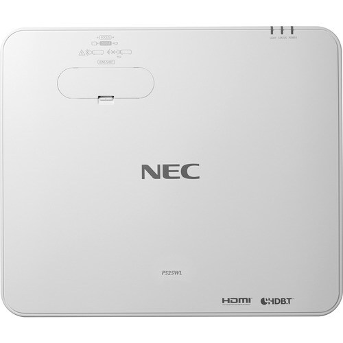 NEC Display P525WL LCD Projector - 16:10 - White - 1280 x 800 - Front, Ceiling - 20000 Hour Normal Mode - WXGA - 520,000:1