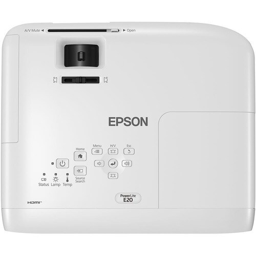 PROJETOR EPSON E20+ POWERLITE 3LCD 3400 LUMENS XGA 1024X768 HDMI